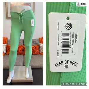 ❣️🆕Year Of Ours Green Watermelon Ribbed Football Leggings❣️
